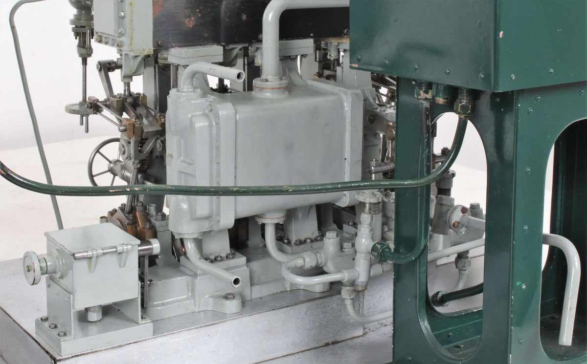 Steam plant with triple expansion engine and vertical boiler
