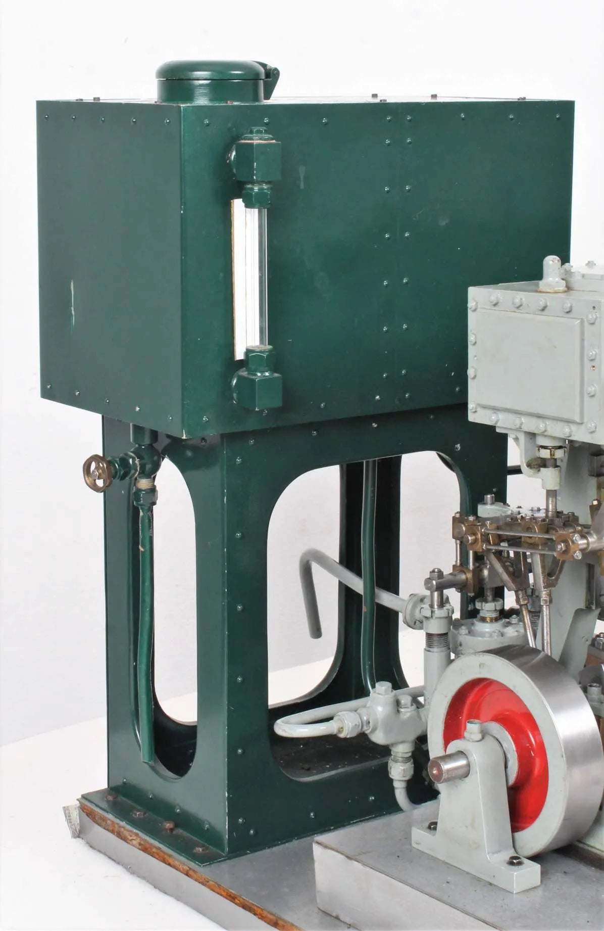 Steam plant with triple expansion engine and vertical boiler