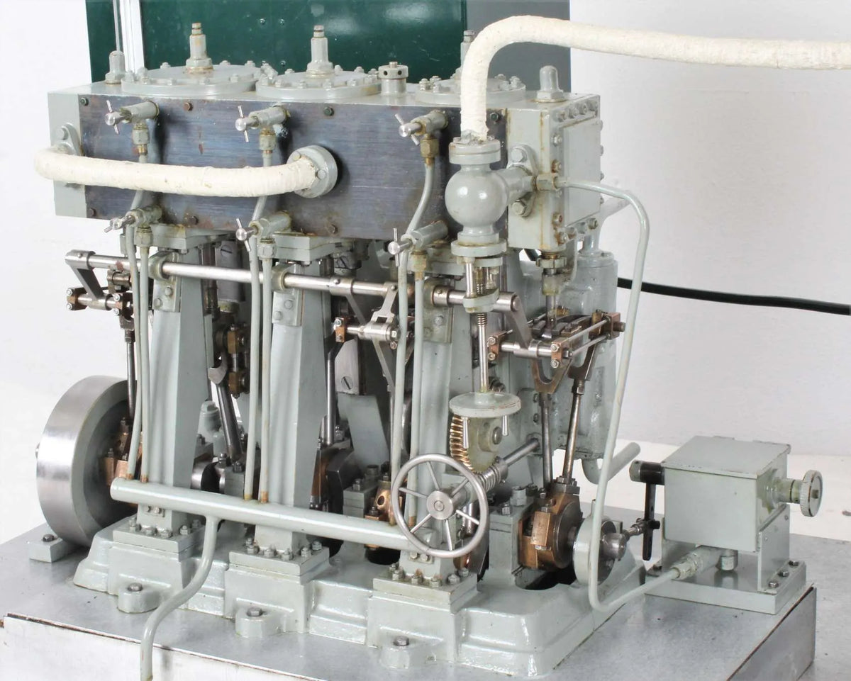 Steam plant with triple expansion engine and vertical boiler