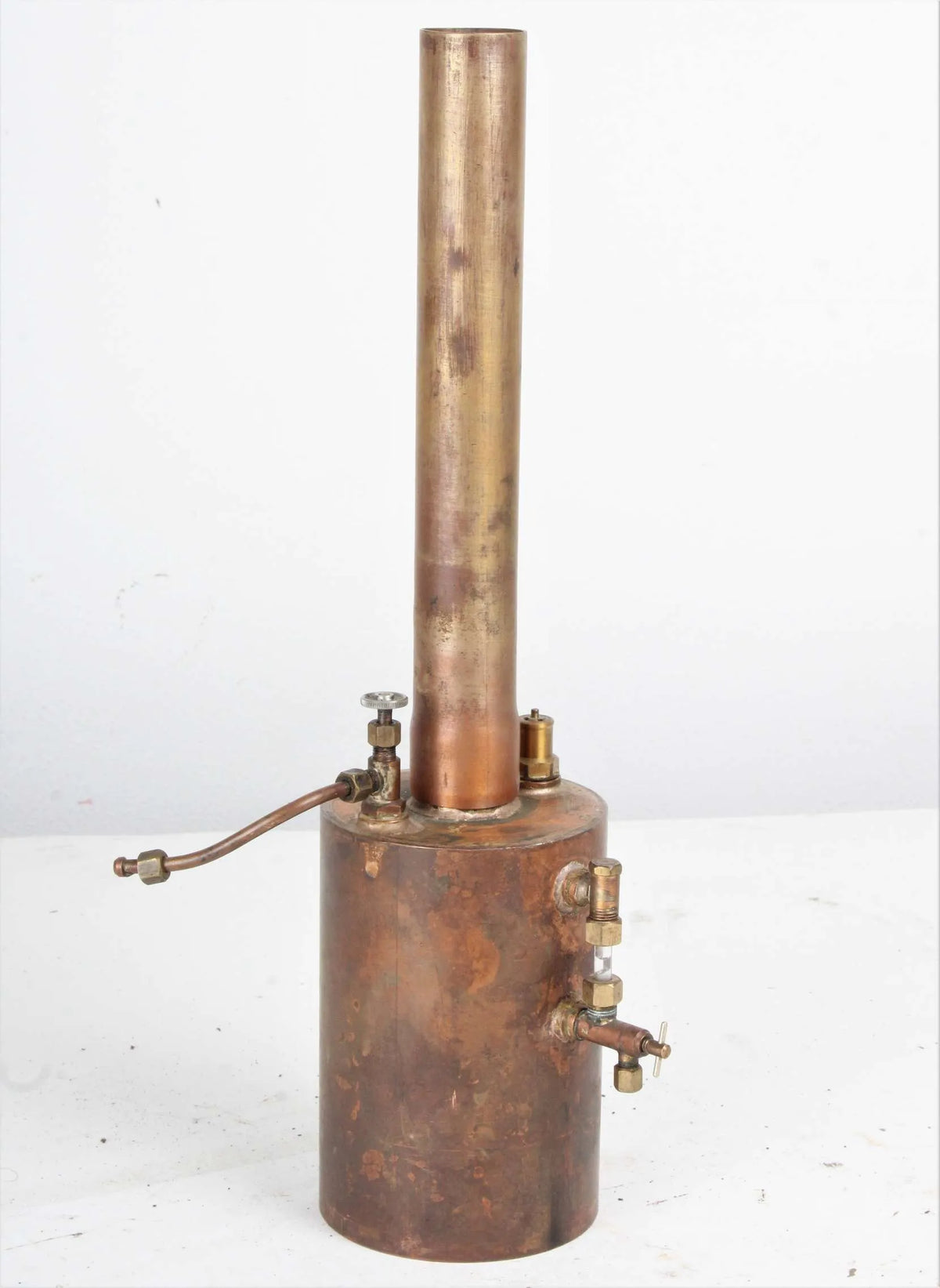 Small vertical copper boiler