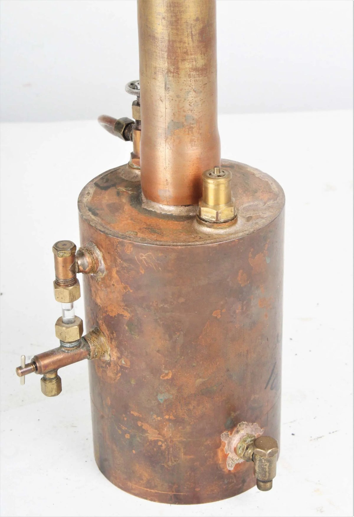 Small vertical copper boiler