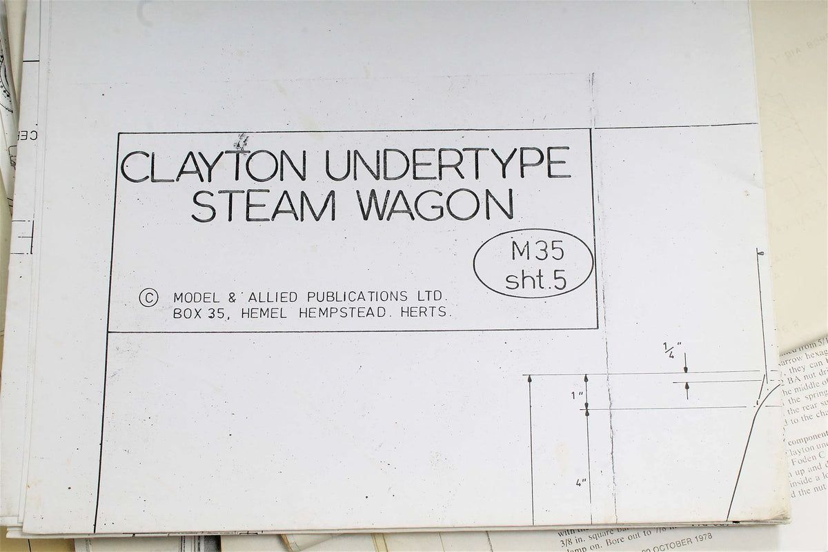 Part-built 2 inch scale Clayton steam wagon