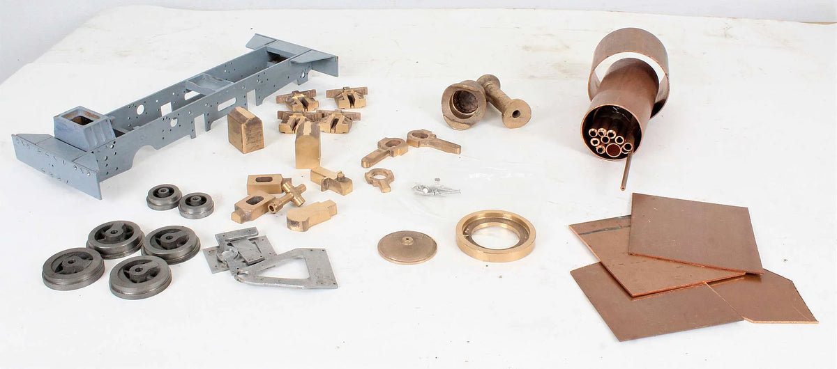 2 1/2 inch gauge Bagnall "Polar Bear" frames, castings, boiler material