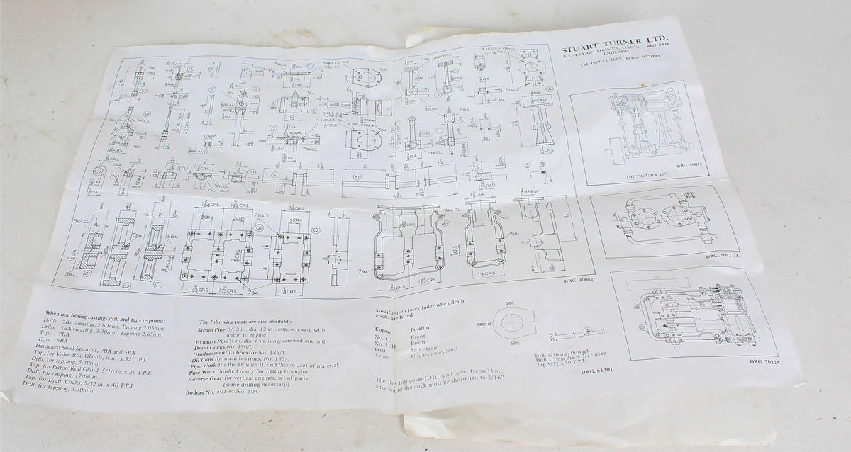 Stuart 10H engine castings