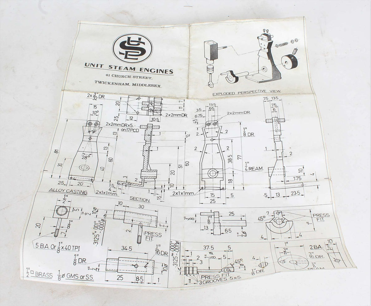 Unit Steam engine No.2 kit part-assembled