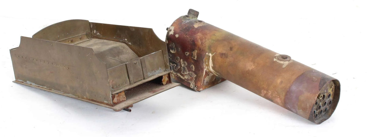 Copper boiler and brass tender tank for 2 1/2 inch gauge locomotive