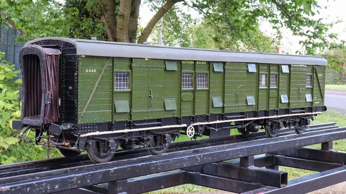 5 inch gauge Southern Railway bogie luggage van