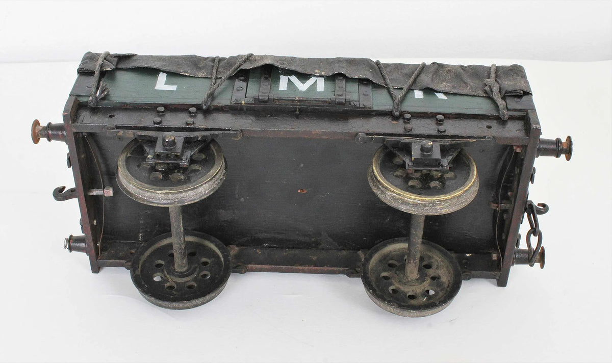 3 1/2 inch gauge LMS wagon with tarpaulin