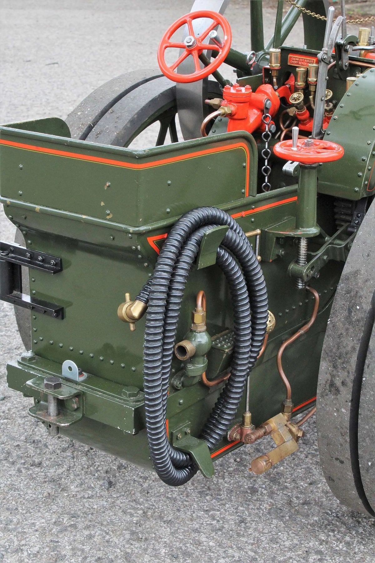 3 inch scale Burrell agricultural engine with driving trolley