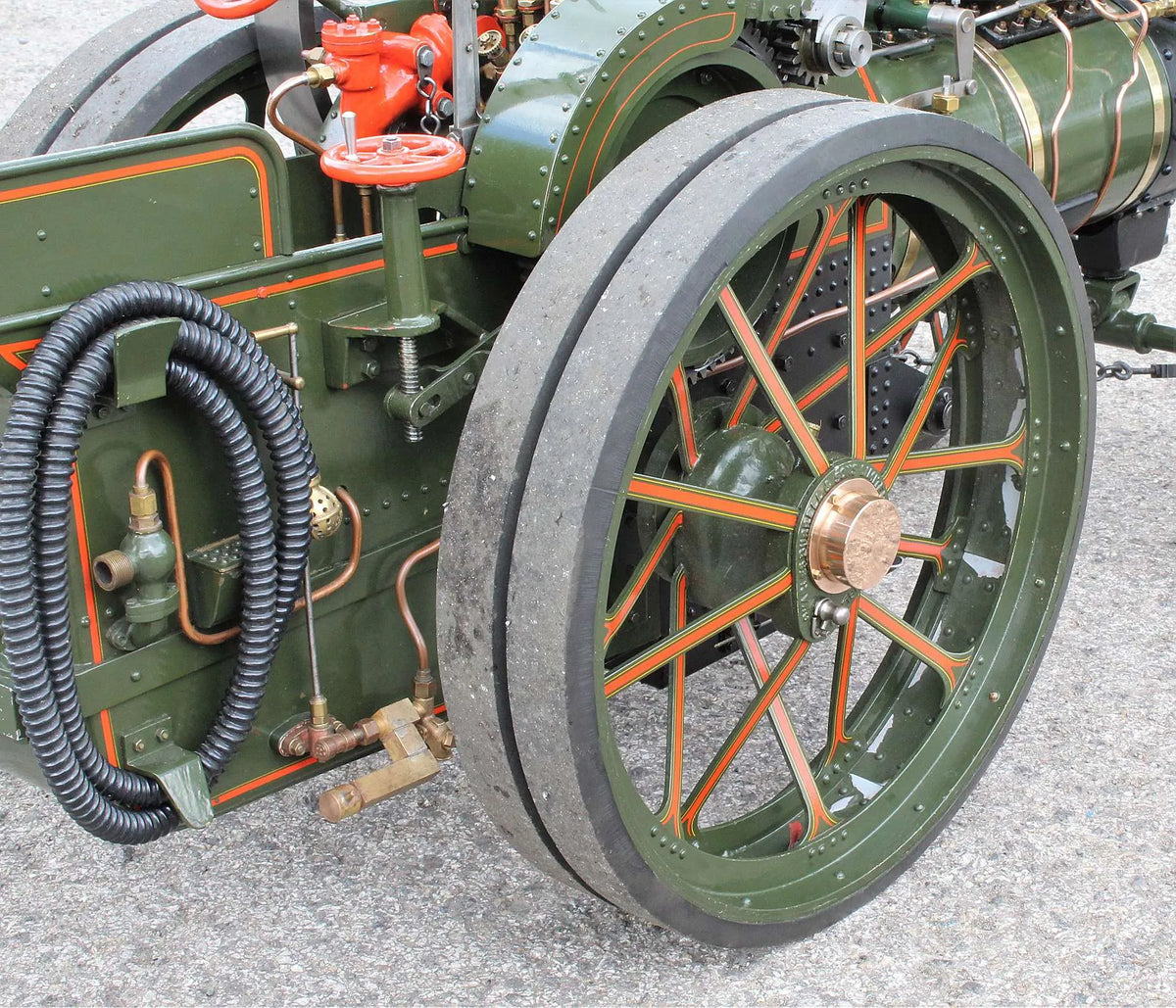 3 inch scale Burrell agricultural engine with driving trolley