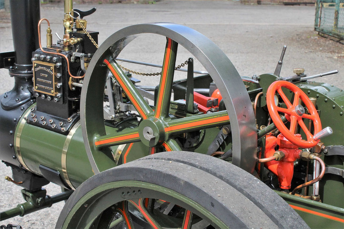 3 inch scale Burrell agricultural engine with driving trolley