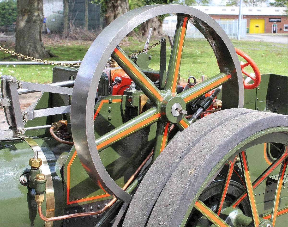 3 inch scale Burrell agricultural engine with driving trolley