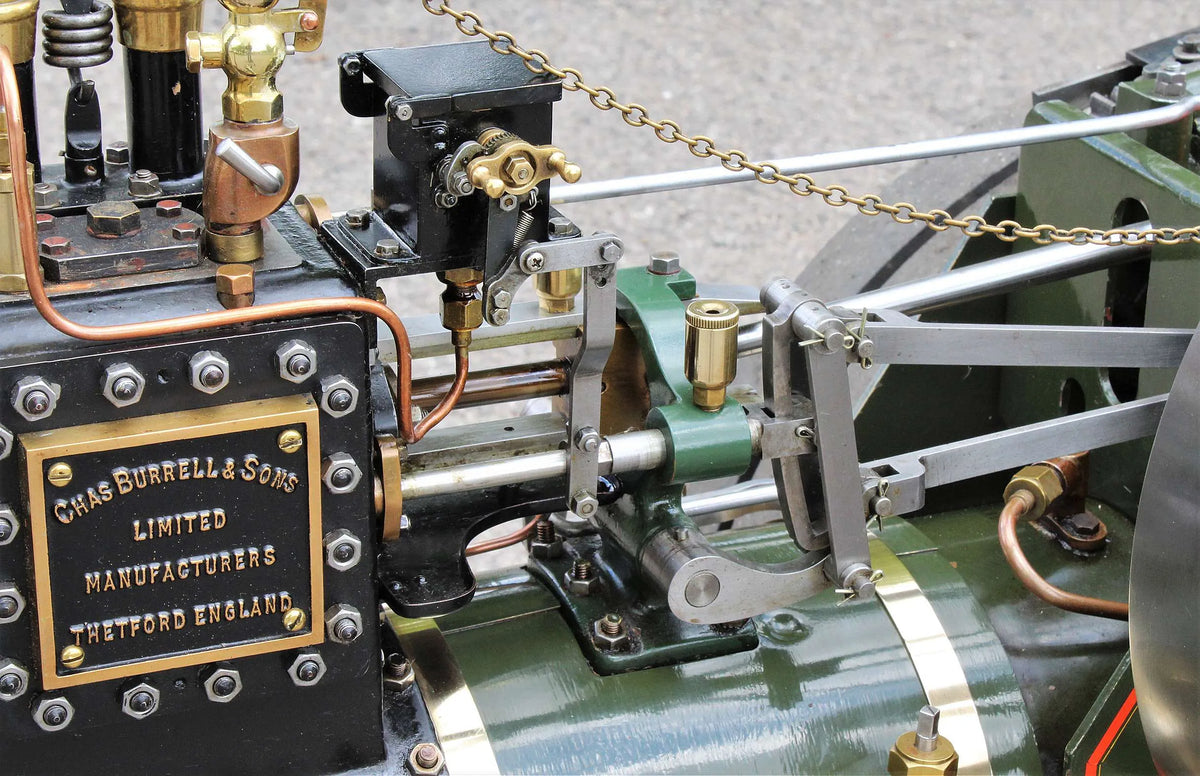3 inch scale Burrell agricultural engine with driving trolley