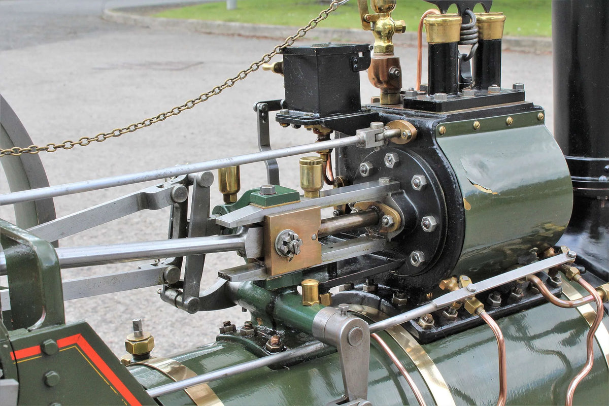 3 inch scale Burrell agricultural engine with driving trolley