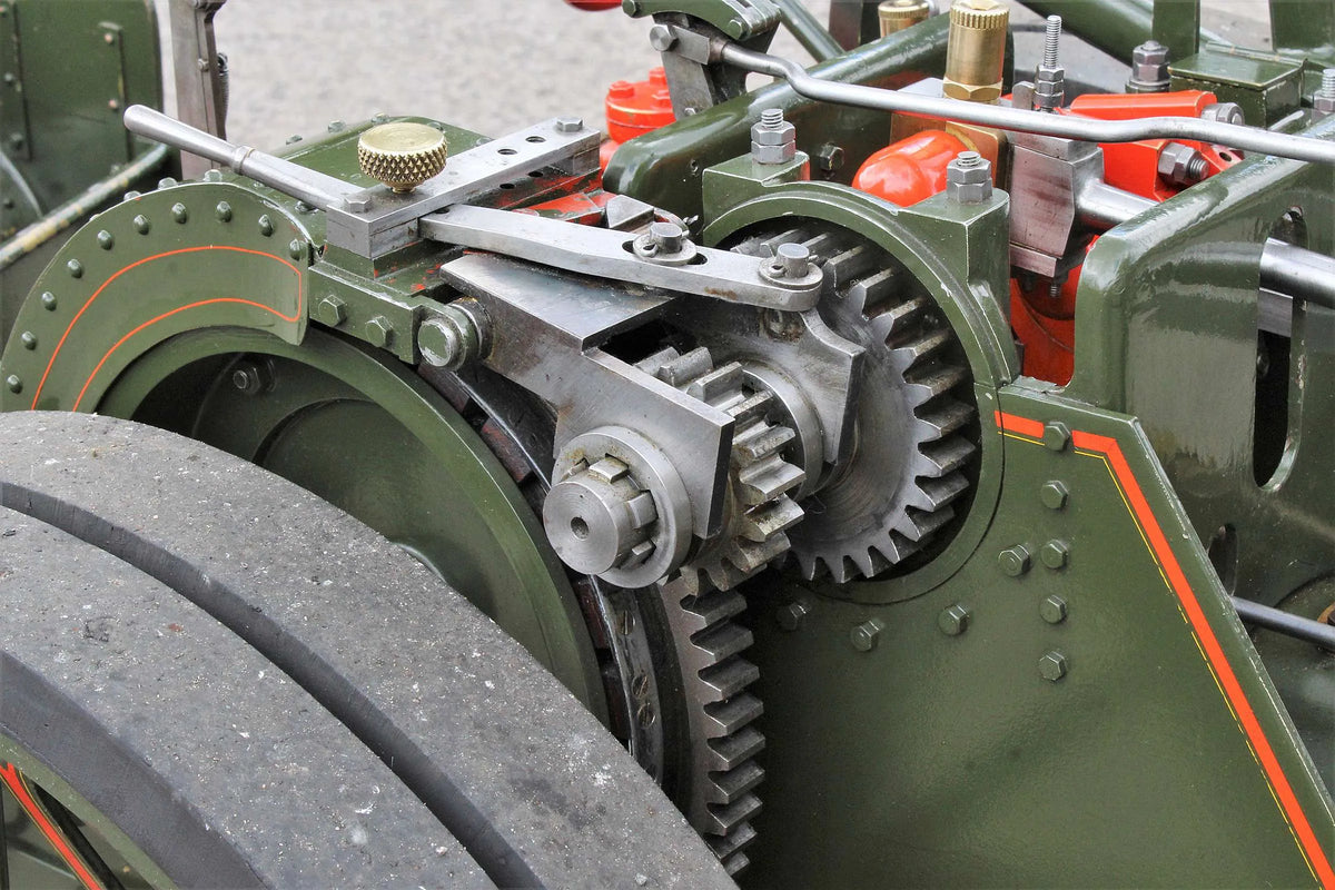 3 inch scale Burrell agricultural engine with driving trolley