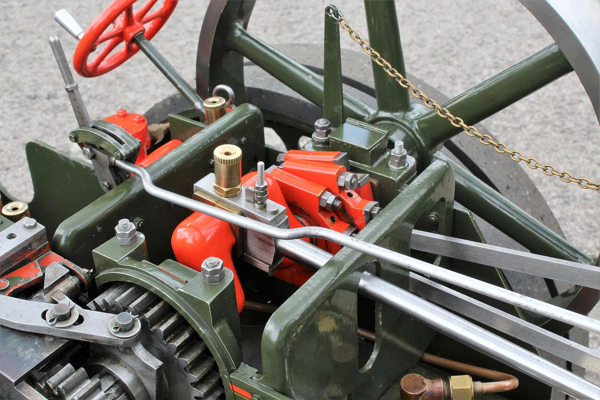 3 inch scale Burrell agricultural engine with driving trolley