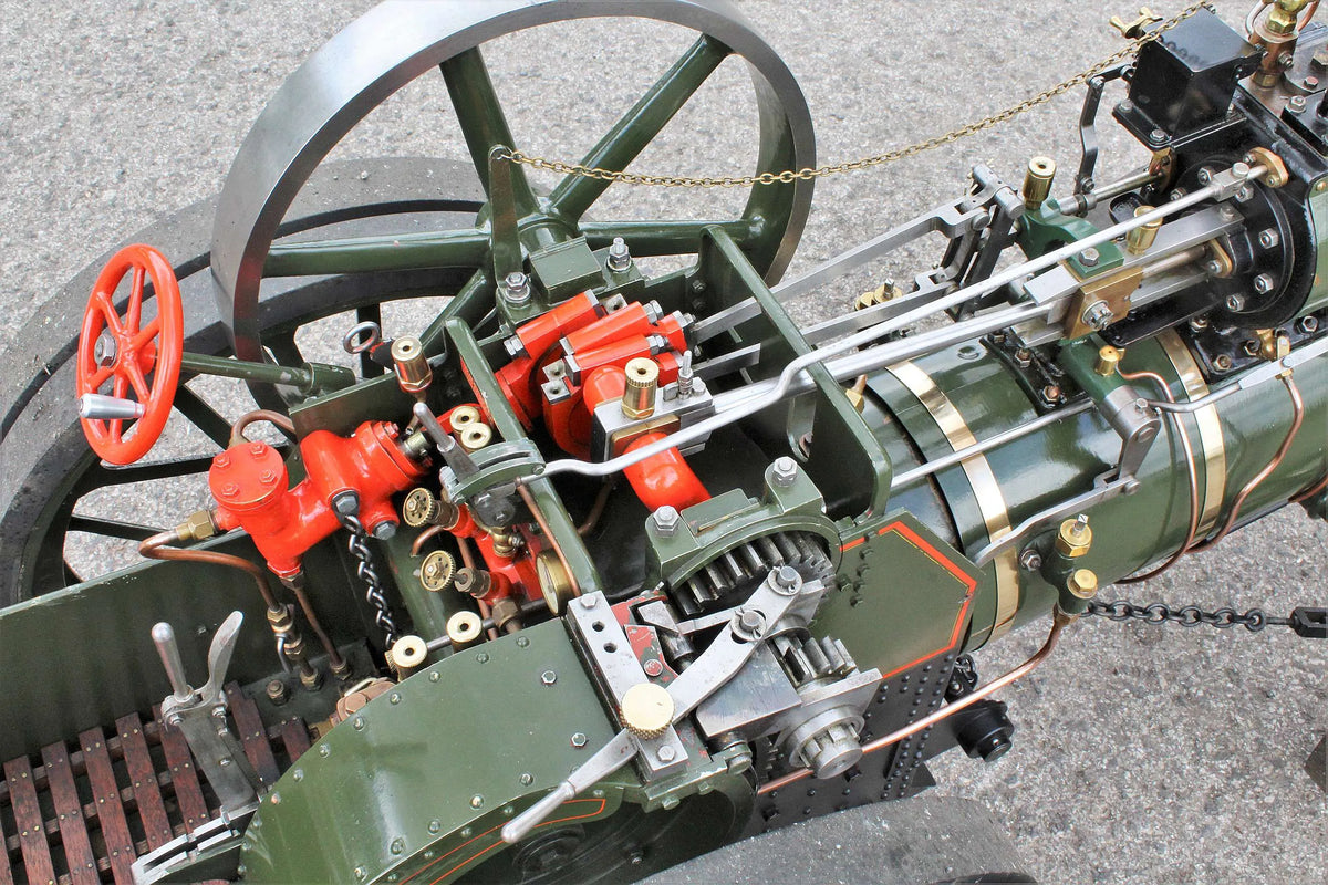 3 inch scale Burrell agricultural engine with driving trolley