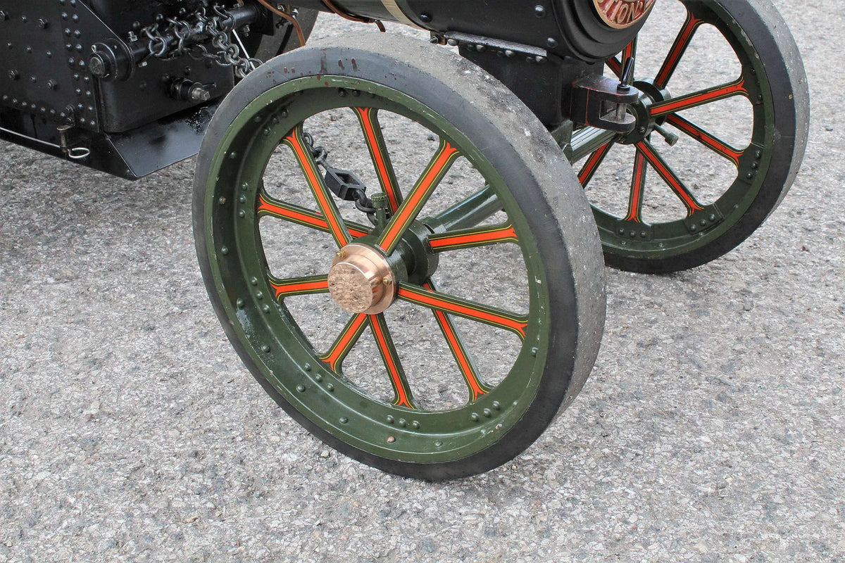 3 inch scale Burrell agricultural engine with driving trolley