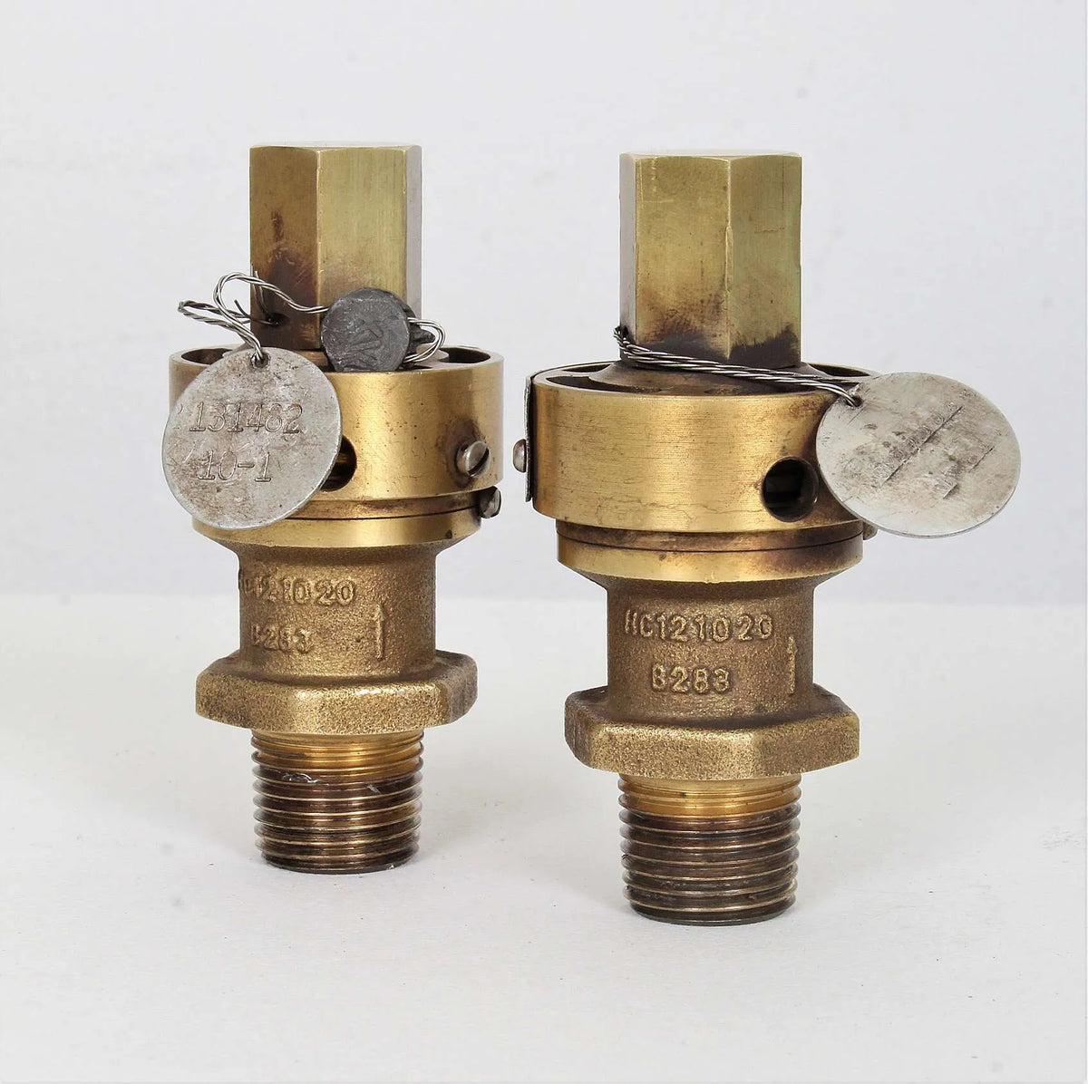Pair 1/2 inch NPT Kunkle safety valves