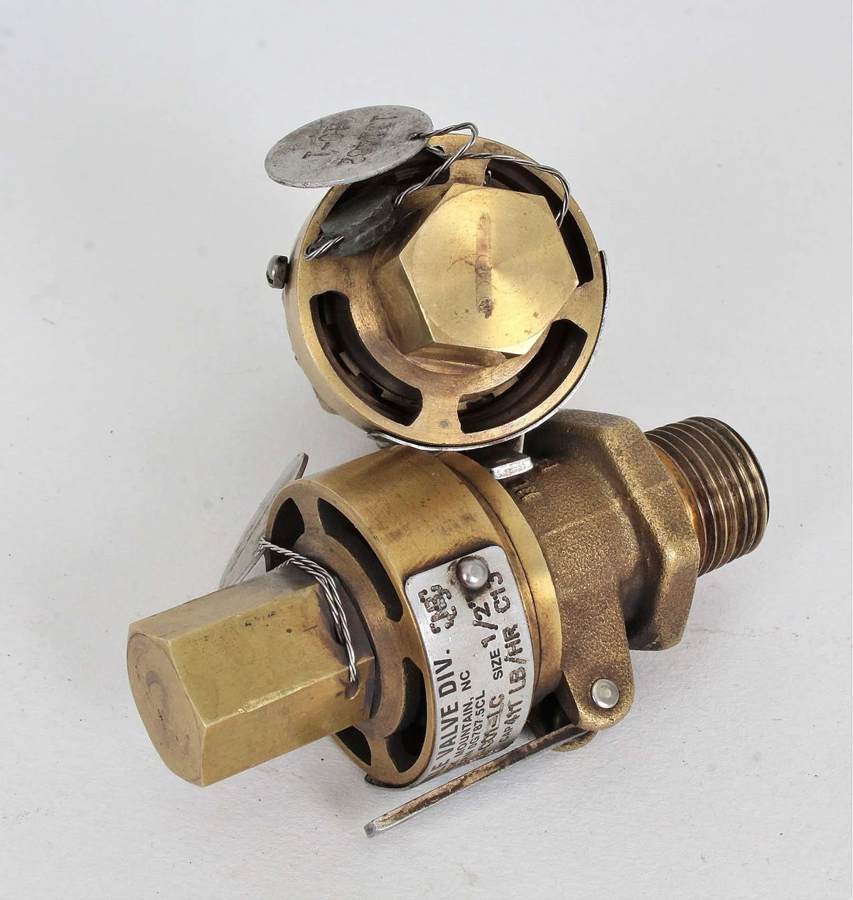 Pair 1/2 inch NPT Kunkle safety valves
