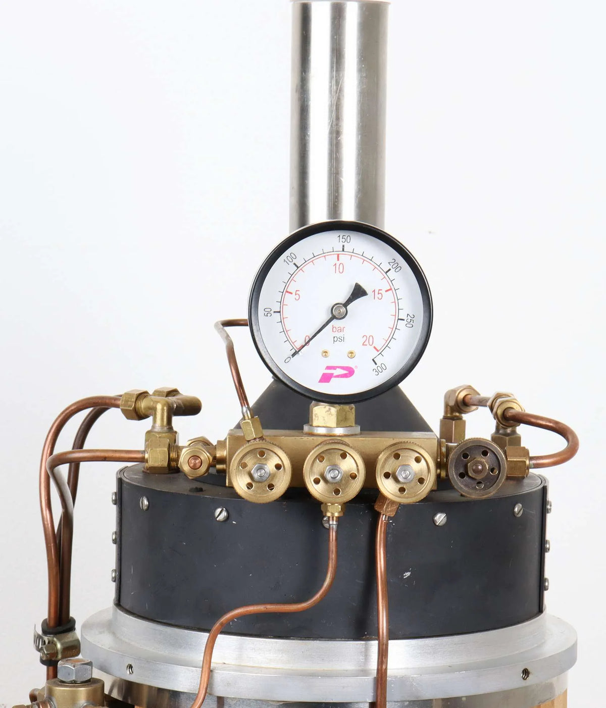 Vertical boiler with injector test rig