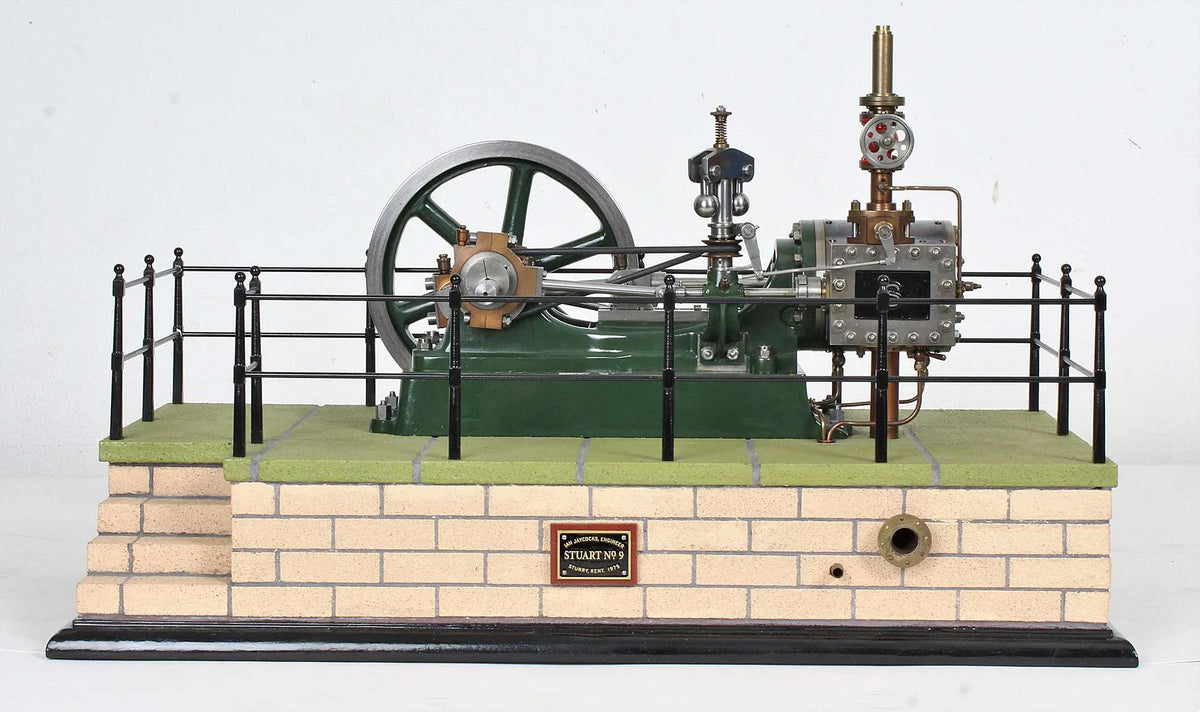 Stuart No.9 horizontal mill engine with governor and water pump