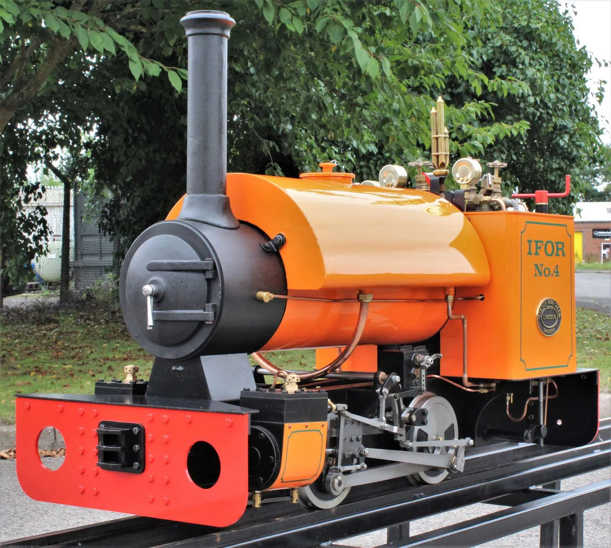 7 1/4 inch gauge "Stafford" 0-4-0ST, works number 1421 with road trailer