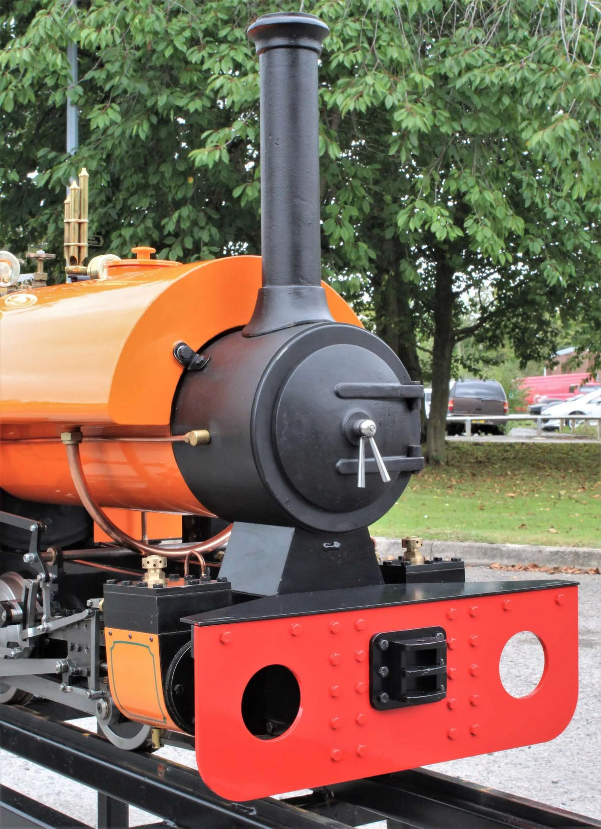 7 1/4 inch gauge "Stafford" 0-4-0ST, works number 1421 with road trailer