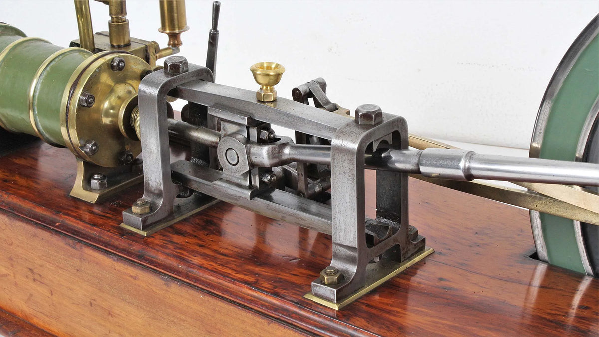 Old horizontal engine with reversing gear