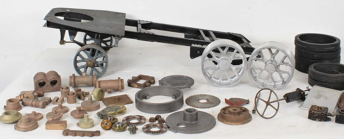 2 inch scale Clayton steam wagon, chassis & castings