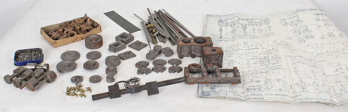 Stuart triple expansion engine castings