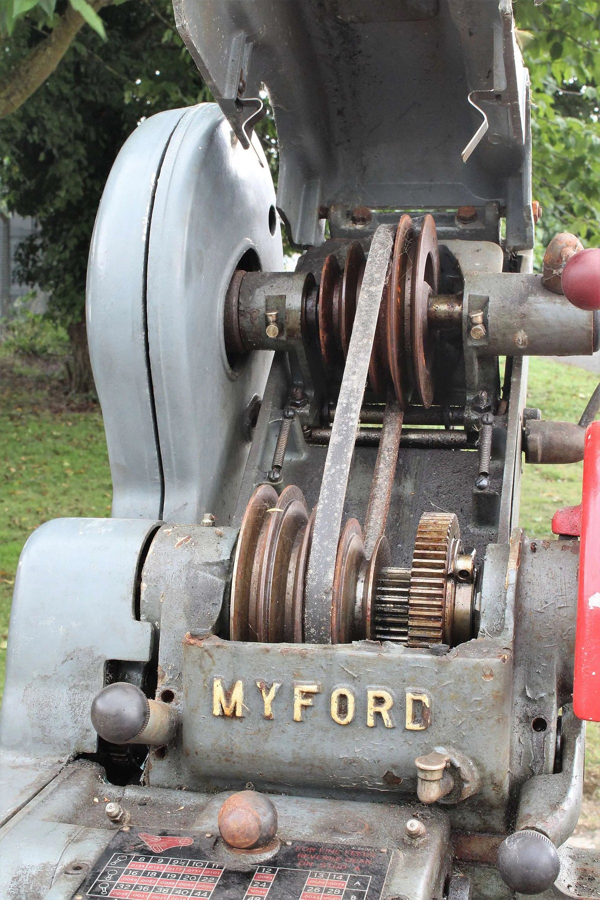 Long bed Myford Super 7B with industrial stand for restoration
