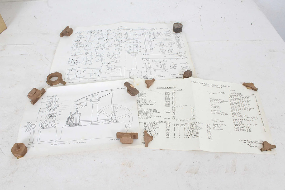 Stuart beam engine castings