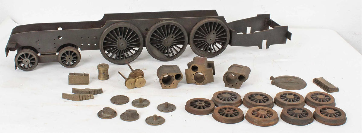 3 1/2 inch gauge "Hielan Lassie" frames, wheels, cylinders