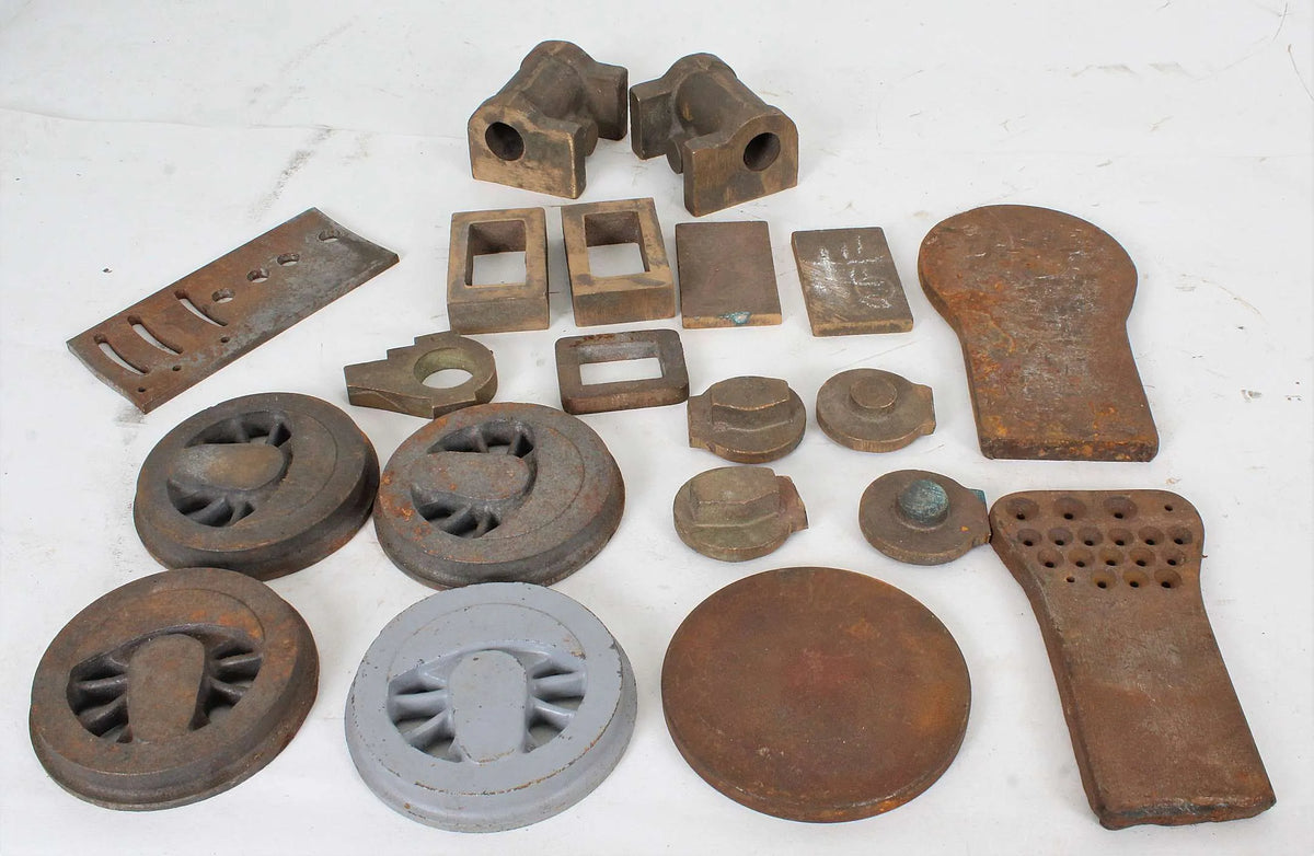 Four wheel castings, gunmetal cylinder set