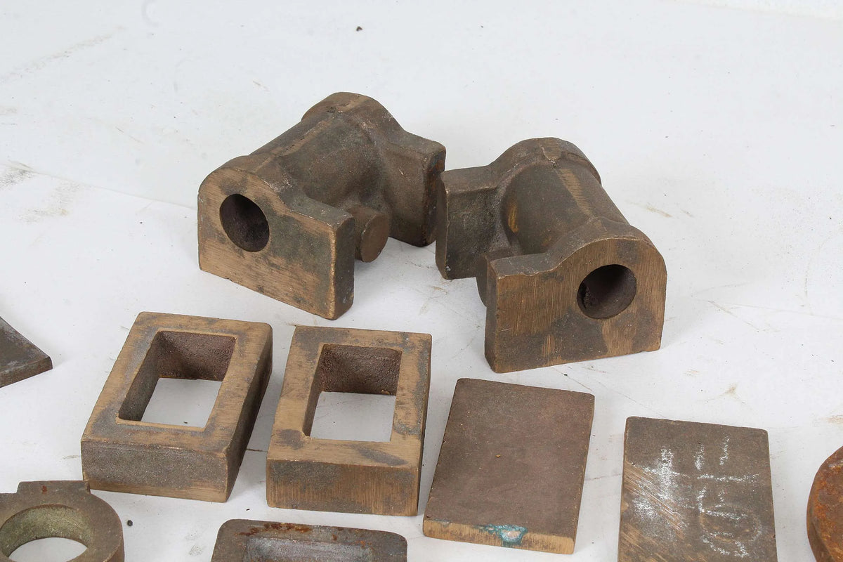 Four wheel castings, gunmetal cylinder set