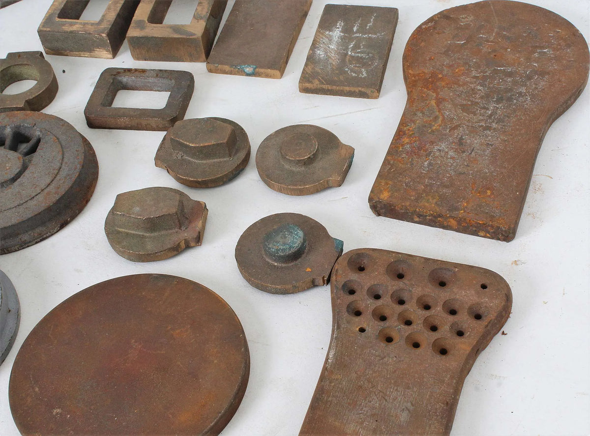 Four wheel castings, gunmetal cylinder set