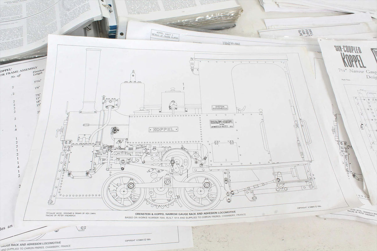 7 1/4 inch gauge "Koppel" 0-4-0 rack locomotive castings & boiler kit