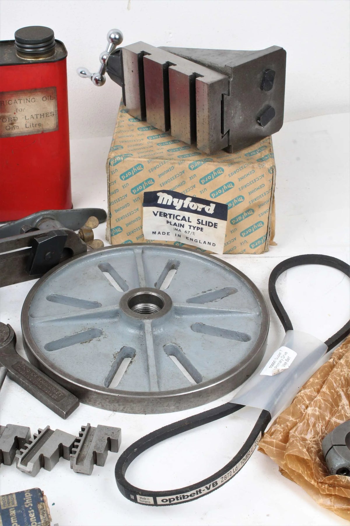 Myford Super 7B on cabinet stand