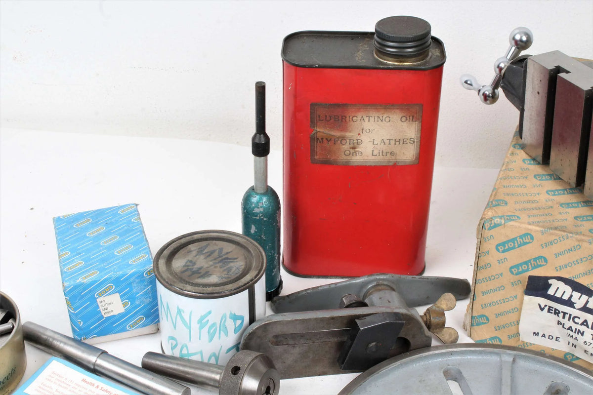 Myford Super 7B on cabinet stand