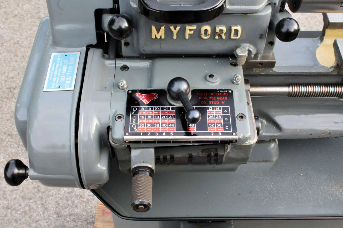 Myford Super 7B on cabinet stand