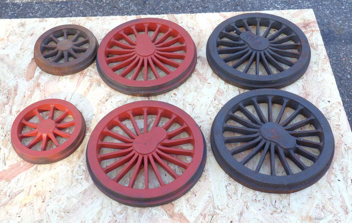 7 1/4 inch gauge cast iron wheels