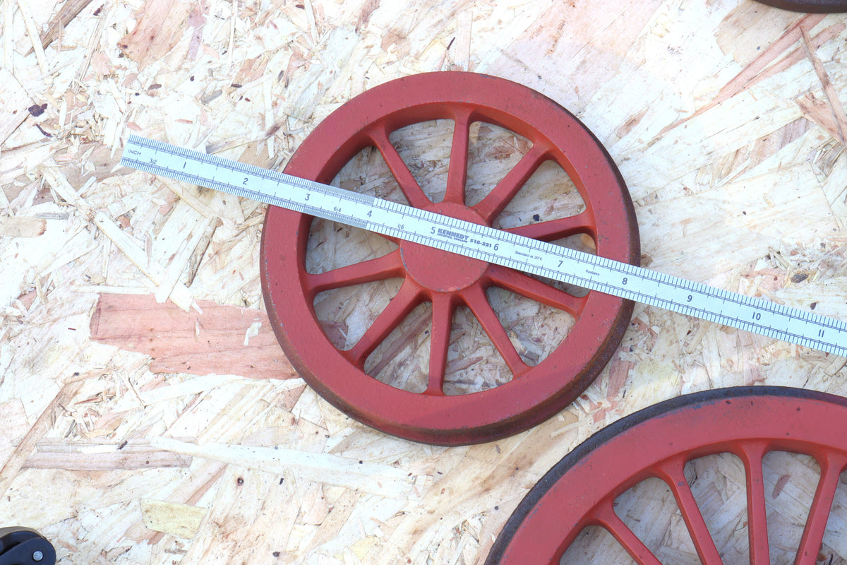 7 1/4 inch gauge cast iron wheels