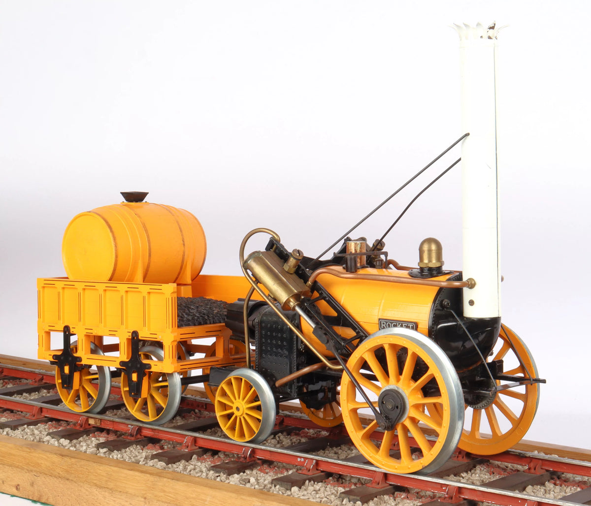 3 1/2 inch gauge Hornby "Rocket" with coach