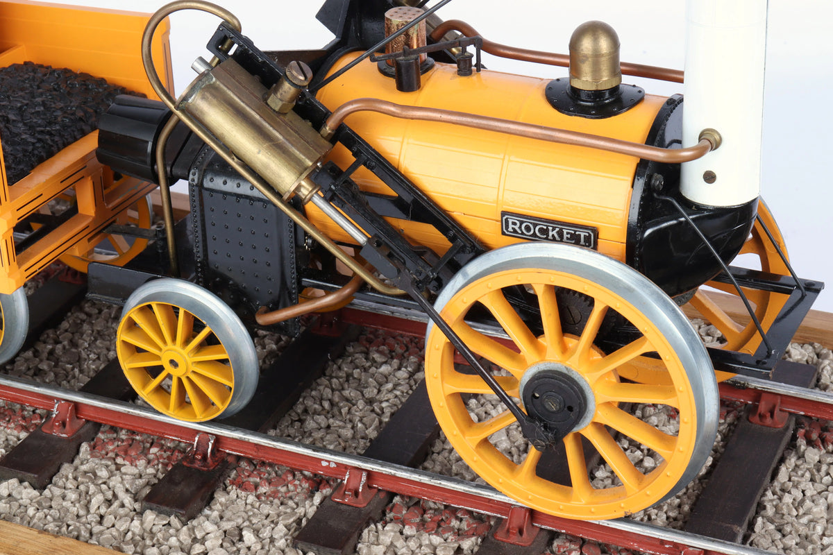 3 1/2 inch gauge Hornby "Rocket" with coach