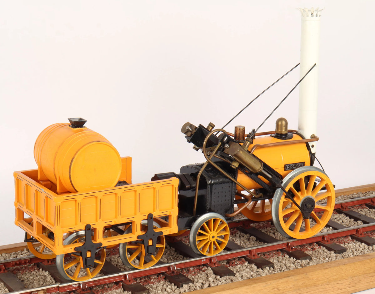 3 1/2 inch gauge Hornby "Rocket" with coach