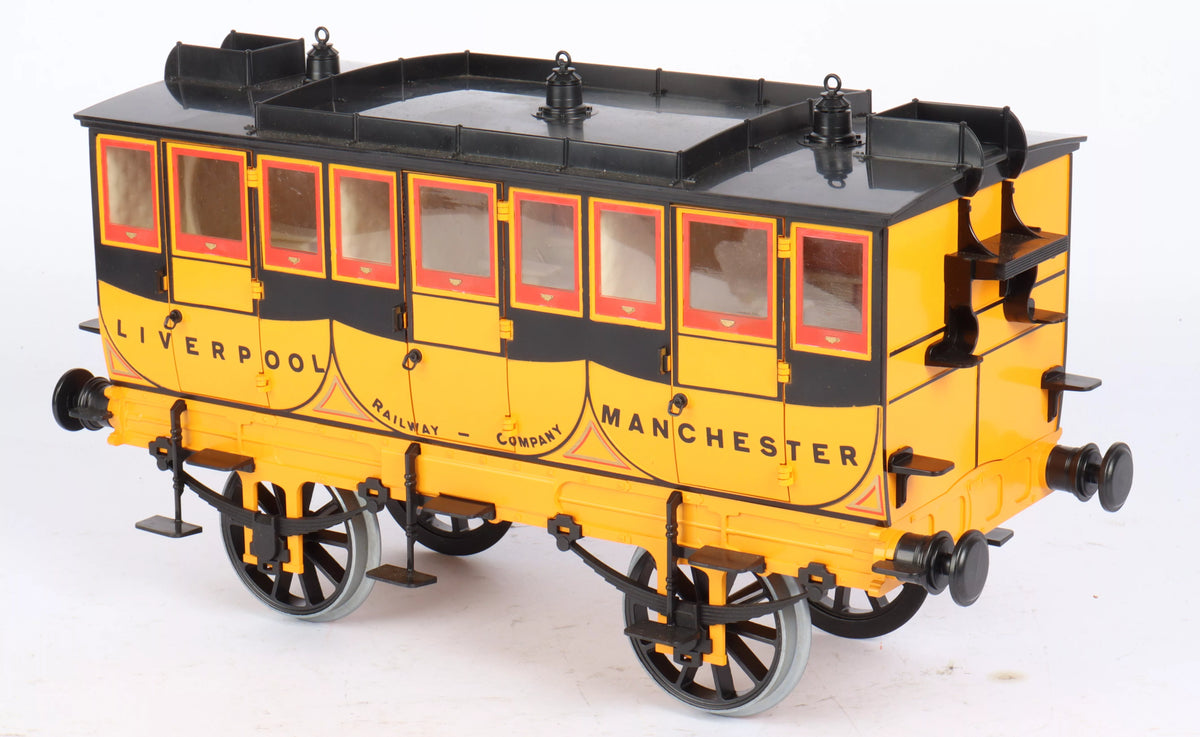 3 1/2 inch gauge Hornby "Rocket" with coach