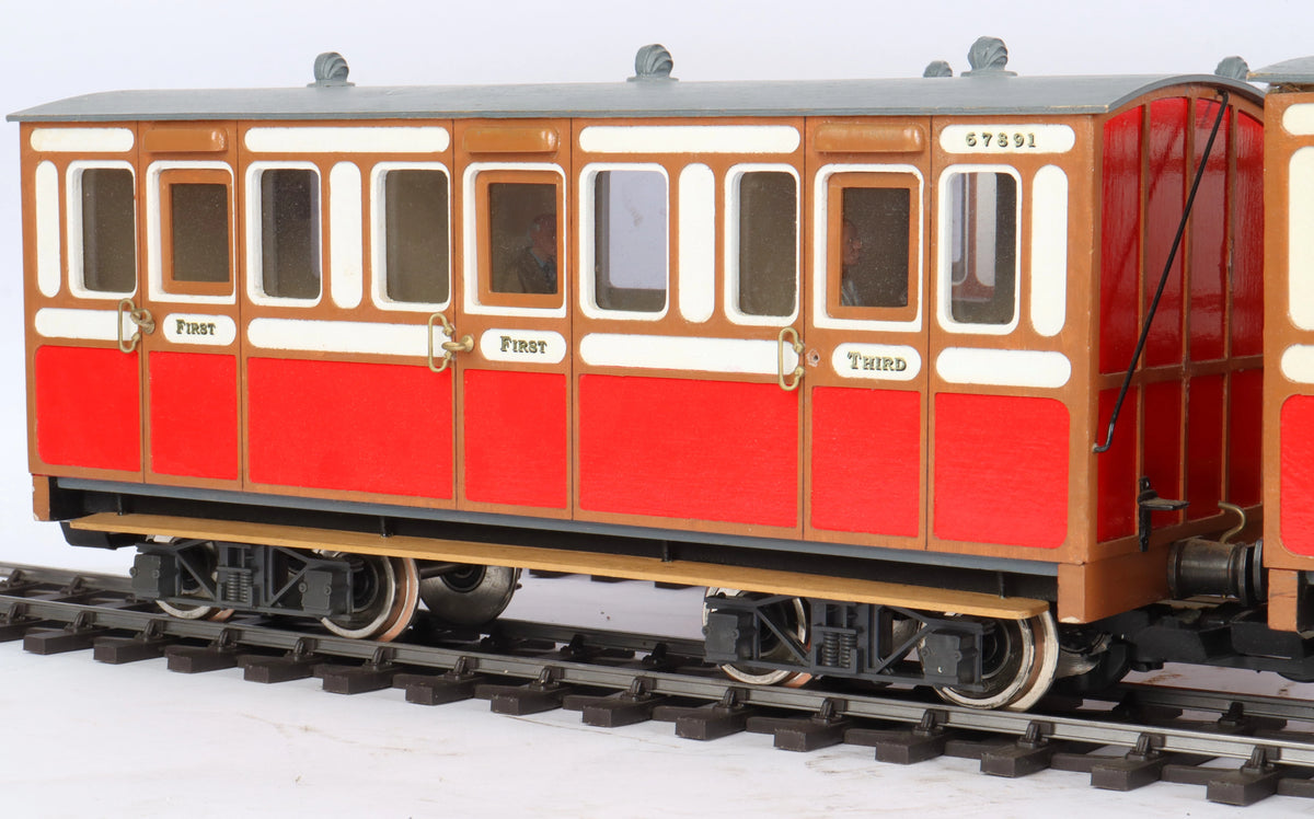 Rake of four 45mm gauge Brandbright coaches
