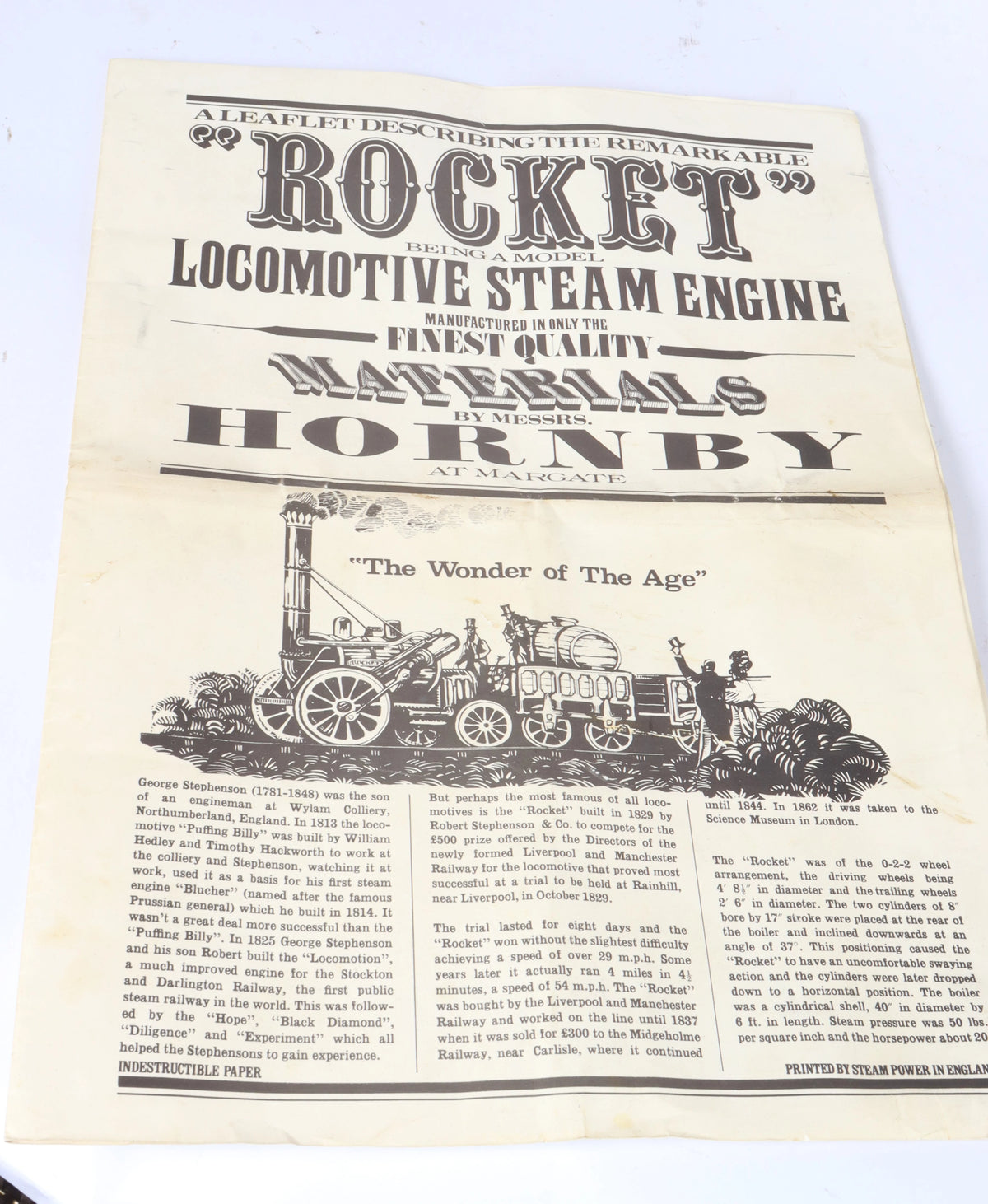 3 1/2 inch gauge Hornby "Rocket"